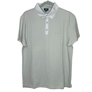 AG Adriano Goldschmied Polo Shirt Mens M Gray Green Golf Short Sleeve Preppy